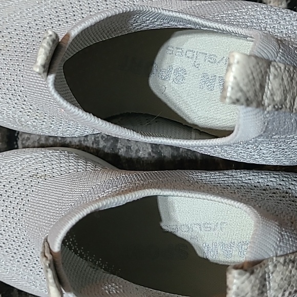 URBAN SPORT METALLIC GRAY SNAKE PRINT J SLIDES SNEAKERS - Picture 10 of 13